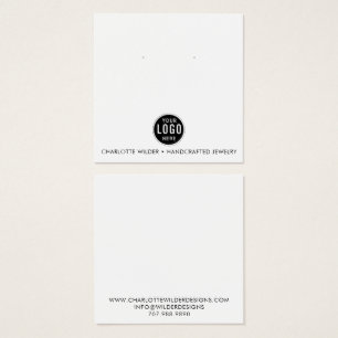 Logo Oorbel Sieraden Display Kaart