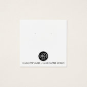 Logo Oorbel Sieraden Display Kaart (Voorkant)