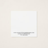 Logo Oorbel Sieraden Display Kaart (Achterkant)