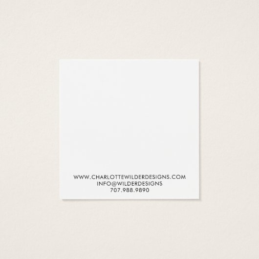 Logo Oorbel Sieraden Display Kaart (Achterkant)