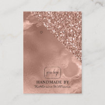 Logo Oorbellen Display | Roze Goud en Glitters