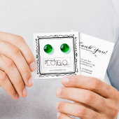 Logo Oorknopjes Doodle Square Kaart 03 Pack 25 Contactkaartje