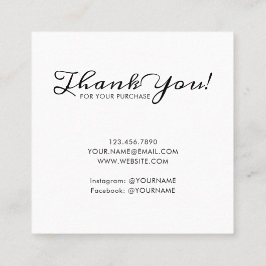 Logo Oorknopjes Doodle Square Kaart 03 Pack 25 Contactkaartje (Achterkant)