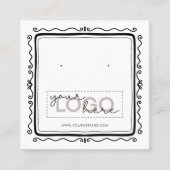 Logo Oorknopjes Doodle Square Kaart 03 Pack 25 Contactkaartje (Voorkant)