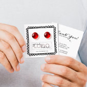 Logo Oorknopjes Doodle Square Kaart 10 Pack 25 Contactkaartje