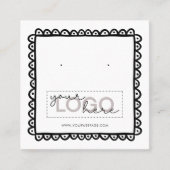 Logo Oorknopjes Doodle Square Kaart 10 Pack 25 Contactkaartje (Voorkant)