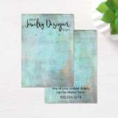 Logo op Aqua  Grunge Earring Holder Display Visitekaartje (Bureau)