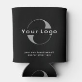 Logo op Black + White Text Company Business kan Co Blikjeskoeler (Achterkant)