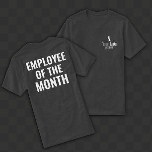 Logo op borstzak Werknemer van de maand op achterk T-shirt