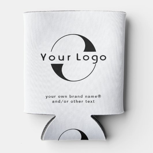 Logo op Clean + Black Text Company Business kan Co Blikjeskoeler (Voorkant)