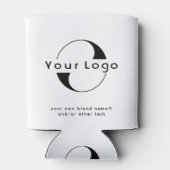 Logo op Clean + Black Text Company Business kan Co Blikjeskoeler (Achterkant)