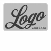 Logo op Clear Vinyl rechthoek Business Bumper Sticker (Voorkant)
