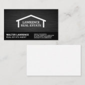 Logo op dak van onroerend goed | Strakke achtergro Visitekaartje (Voorkant / Achterkant)