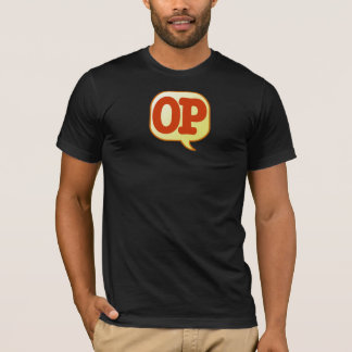 Logo op donker t-shirt