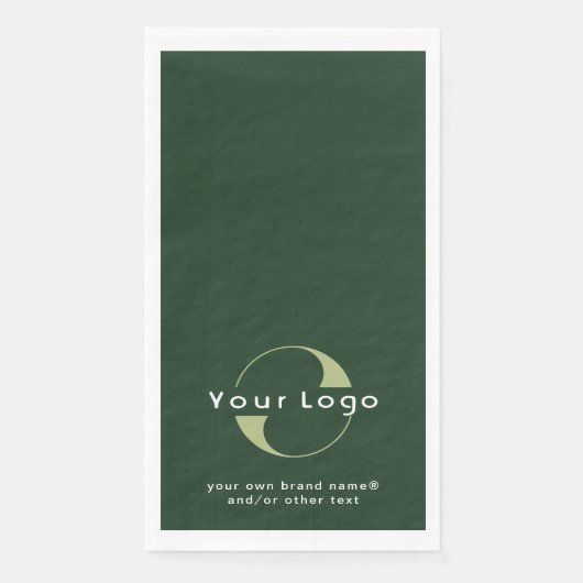 Logo op Donkere groene + witte tekst bedrijf P Servet (Voorkant)