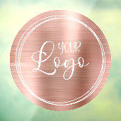 Logo op drie witte ringen met Roos Gold Foil Raamsticker (Vel 3)