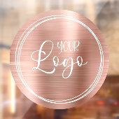 Logo op drie witte ringen met Roos Gold Foil Raamsticker (Vel 2)