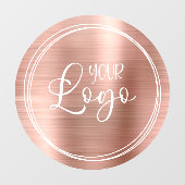 Logo op drie witte ringen met Roos Gold Foil Raamsticker (Vel)