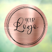 Logo op drie zwarte ringen met Roos Gold Foil Raamsticker (Vel 3)