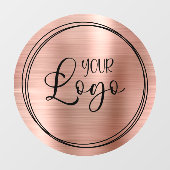 Logo op drie zwarte ringen met Roos Gold Foil Raamsticker (Vel)
