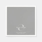 Logo op Grey + White Text Company Business Paper N Servet (Voorkant)