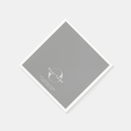 Logo op Grey + White Text Company Business Paper N Servet (Hoek)