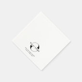 Logo op het bedrijfspakket Schone + Zwarte tekst Servet (Hoek)