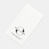 Logo op het bedrijfspakket Schone + Zwarte tekst Servet (Hoek)