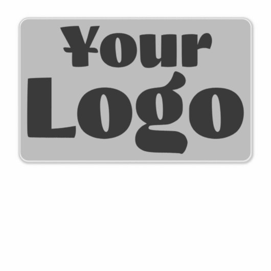 Logo op het venster Zakenbus van de Vinylrechthoek Sticker (Voorkant)