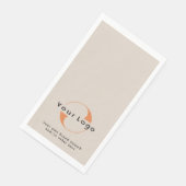 Logo op Light Tan + Black Text Company Business Pa Servet (Hoek)