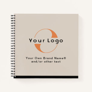Logo op Light Tan + Black Text Company No. Notitieboek