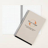 Logo op Light Tan + Black Text Company No. Notitieboek (Binnen)
