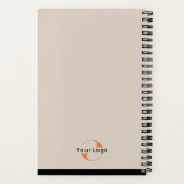 Logo op Light Tan + Black Text Company No. Notitieboek (Achterkant)