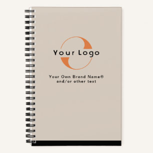 Logo op Light Tan + Black Text Company No. Notitieboek