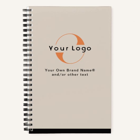 Logo op Light Tan + Black Text Company No. Notitieboek (Voorkant)
