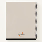 Logo op Light Tan + Black Text Company No. Notitieboek (Achterkant)