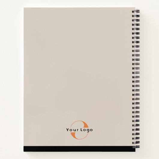 Logo op Light Tan + Black Text Company No. Notitieboek (Achterkant)