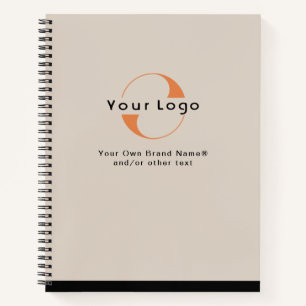 Logo op Light Tan + Black Text Company No. Notitieboek