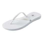Logo op maat Bedrijfsfeest Witte Flip Flops (Schuin)