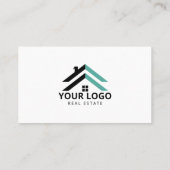 Logo op maat foto makelaar vastgoedagent visitekaartje (Achterkant)