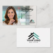 Logo op maat foto makelaar vastgoedagent visitekaartje (Voorkant / Achterkant)