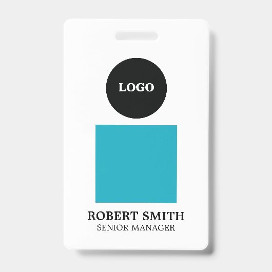 Logo op maat foto personeels-ID-badge Badge (Voorzijde)