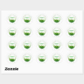 Logo op maat gazonverzorging ronde sticker (Vel)