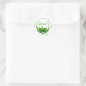 Logo op maat gazonverzorging ronde sticker (Tas)
