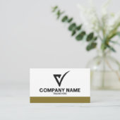 Logo op maat luxe visitekaartje consultant (Staand voorkant)