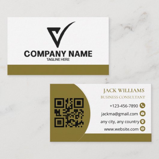 Logo op maat luxe visitekaartje consultant (Voorkant / Achterkant)