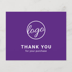 Logo op Maat Paarse Budget Bedanktkaart