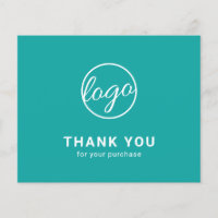 Logo op Maat Teal Budget Bedanktkaart
