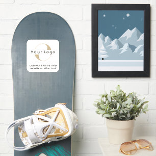Logo op off white square Snowboard Business Vinyl Sticker