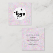 logo op pastelaal opal mineraal visitekaartje (Voorkant / Achterkant)